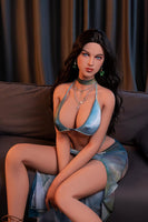 Evening Gown Lover 5.3FT Sex Doll Full Body Lifelike Size Sex Dolls The Most Romantic Night for Male Realistic TPE Silicone Women Torso Sexy Doll,Brown Curly Hair Wheat-Skinned Body (148cm/48.2inch)