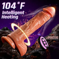Realistic APP-Controlled Thrusting Vibrator with 9 Vibration and 9 Thrust Modes, Warming Function, and Soft Silicone Texture for G-Spot and Anal Stimulation