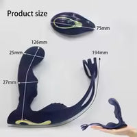 Remote Control Anal Vibrator for Men Prostate Massager with Penis Cock Ring Vibrate Butt Plug Testicle Stimulator Adult Sex Toy