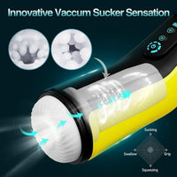 Fully Automatic Male Masturbator Cup Ejaculation Realistic Powerful Auto Sucking Channel Pussy Real Vagina Adult Toys for Men