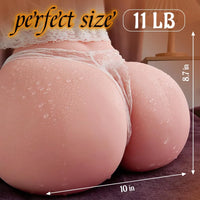 Goyha 13LB Realistic Male Masturbator with Dual Vagina and Anal Channels - Premium Adult Sex Toy for Men