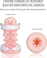 Automatic Hands-Free Male Masturbator with 10 Thrusting Modes, 2 Realistic Sleeves, and Wearable Strap - Quiet 50dB Operation