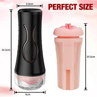 Mens Sex Toys Male Masturbator, Vibrating Masturbator Squeezable Pocket Pussy for Men with 7.5" Depth Lifelike Textured Vagina, Plump and Soft Fleshy Masturbating Stroker Toys, Adult Sex Toys for Men