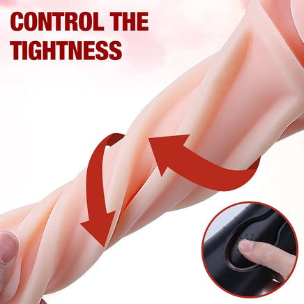 Mens Sex Toys Male Masturbator, Vibrating Masturbator Squeezable Pocket Pussy for Men with 7.5" Depth Lifelike Textured Vagina, Plump and Soft Fleshy Masturbating Stroker Toys, Adult Sex Toys for Men
