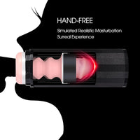 Automatic Hands-Free Male Masturbator with 10 Thrusting Modes, 2 Realistic Sleeves, and Wearable Strap - Quiet 50dB Operation