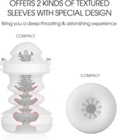 Automatic Hands-Free Male Masturbator with 10 Thrusting Modes, 2 Realistic Sleeves, and Wearable Strap - Quiet 50dB Operation