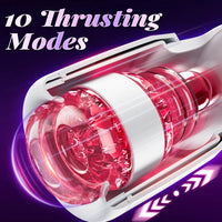 10-Mode Automatic Male Masturbator with Tongue Licking and Thrusting Stimulation