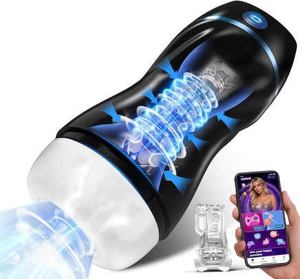 EINSEO AI Interactive Hands-Free Male Masturbator with 7 Vibration & Suction Modes, 3D Realistic Texture, and Penis Pump Functionality