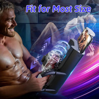 Automatic Male Masturbator with 12cm Thrusting Distance, Phone Stand, and Foldable Handle