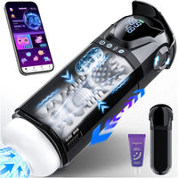 EORONE Advanced Male Masturbator with 9 Sucking, Thrusting, and Vibrating Modes, APP-Controlled 3D Stroker with Visual Screen