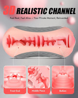 Realistic Squeezable Pocket Stroker for Men with 8 Vibration Modes and App-Controlled Suction