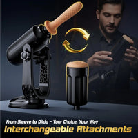 ThrustMax 360° Adjustable Hands-Free Automatic Masturbator with 3 Thrusting & Rotating Modes and Interchangeable Attachments