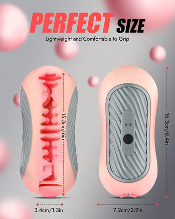 Realistic Squeezable Pocket Stroker for Men with 8 Vibration Modes and App-Controlled Suction