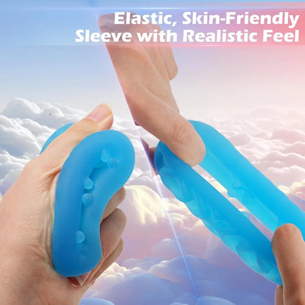 6-Texture Reversible Pocket Masturbator Sleeve for Men - Realistic Jelly Stroker Kit