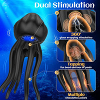 Sex Toys for Men Penis Vibrator - EINSEO Upgraded Larger Male Masturbator Sex Toy with 10 Powerful Vibrating Modes for Penis Clit Nipple Stimulation, 8-Tentacle Full Wrapping Adult Mens Sex Toys