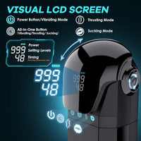 EORONE Advanced Male Masturbator with 9 Sucking, Thrusting, and Vibrating Modes, APP-Controlled 3D Stroker with Visual Screen