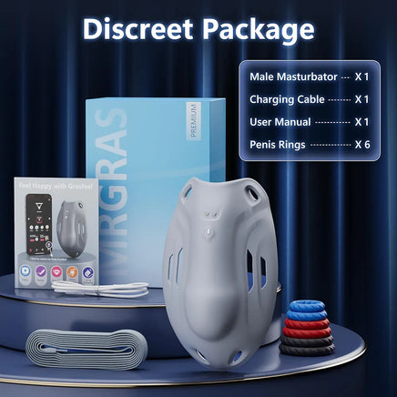 AI-Powered Wearable Penis Training Vibrator with 9 Speeds and App Control - Hands-Free Male Masturbator
