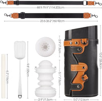 Automatic Hands-Free Male Masturbator with 10 Thrusting Modes, 2 Realistic Sleeves, and Wearable Strap - Quiet 50dB Operation