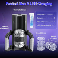 Automatic Male Masturbator with 12cm Thrusting Distance, Phone Stand, and Foldable Handle