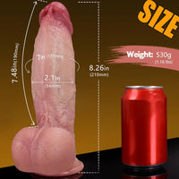 7-Inch Realistic Dual-Density Silicone Dildo with Suction Cup Base