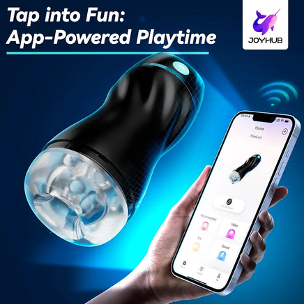 EINSEO AI Interactive Hands-Free Male Masturbator with 7 Vibration & Suction Modes, 3D Realistic Texture, and Penis Pump Functionality