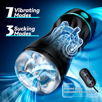 EINSEO AI Interactive Hands-Free Male Masturbator with 7 Vibration & Suction Modes, 3D Realistic Texture, and Penis Pump Functionality