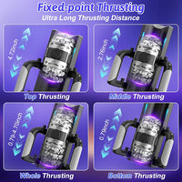 Automatic Male Masturbator with 12cm Thrusting Distance, Phone Stand, and Foldable Handle