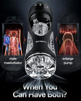 EINSEO AI-Sync Interactive Male Masturbator with 7.1" Deep Suction Sleeve, 7-Speed Vibration & Licking Function