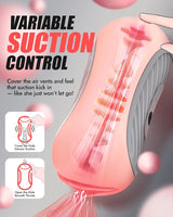 Realistic Squeezable Pocket Stroker for Men with 8 Vibration Modes and App-Controlled Suction