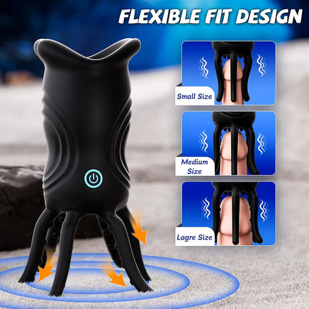 Realistic 360° Full-Surround Male Masturbator with 10 Vibration Modes and Tentacle Texture Stimulation