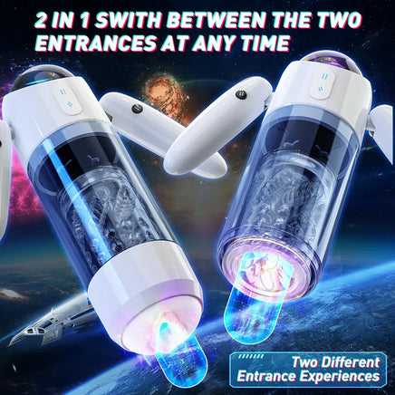11-Mode Automatic Thrusting and Rotating Male Masturbator with Extendable Arms and Portable Armband Control