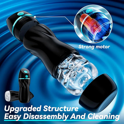 EINSEO AI Interactive Hands-Free Male Masturbator with 7 Vibration & Suction Modes, 3D Realistic Texture, and Penis Pump Functionality