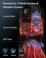 EINSEO AI-Sync Interactive Male Masturbator with 7.1" Deep Suction Sleeve, 7-Speed Vibration & Licking Function