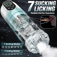 7-Function Automatic Male Masturbator: Thrusting, Rotating, Vibrating, Sucking, and Licking Sex Machine