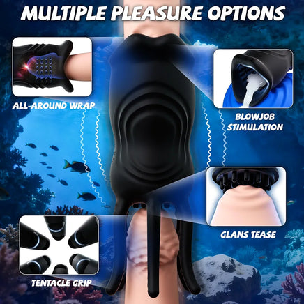 Realistic 360° Full-Surround Male Masturbator with 10 Vibration Modes and Tentacle Texture Stimulation