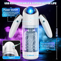 11-Mode Automatic Thrusting and Rotating Male Masturbator with Extendable Arms and Portable Armband Control