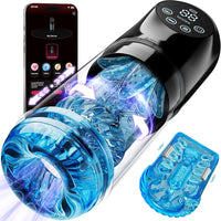 AI-Sync 9S Male Masturbator: Interactive Thrusting, Rotating, Vibrating, Sucking & Licking Sex Toy with App Control