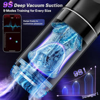 AI-Sync 9S Male Masturbator: Interactive Thrusting, Rotating, Vibrating, Sucking & Licking Sex Toy with App Control