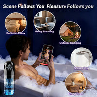 AI-Sync 9S Male Masturbator: Interactive Thrusting, Rotating, Vibrating, Sucking & Licking Sex Toy with App Control
