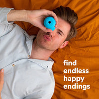 Hello Cake Double-Sided Ribbed & Beaded Male Stroker - Waterproof Handheld Sex Toy for Men and Couples