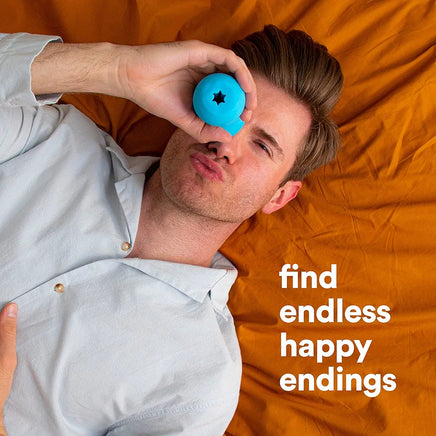 Hello Cake Double-Sided Ribbed & Beaded Male Stroker - Waterproof Handheld Sex Toy for Men and Couples