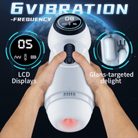 LCD Stepless Adjusting Thrusting Vibrating Heating Male Masturbator