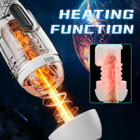 LCD Stepless Adjusting Thrusting Vibrating Heating Male Masturbator