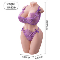 Lifelike Realistic TPE Half Body Big Ass Sex Doll Torso For Man Masturbation