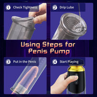 Electric Penis Pump Male Sex Toy Vacuum Pump Cock Extender Adult Toys Air Pressure Device with 5 Intensities Sex Toys For Men