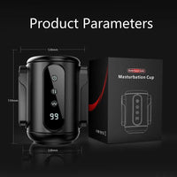 With Holder Dual Cords LCD display  Automatic Thrusting Vibrating Telescopic Masturbation for Men Real Vagina Sex Machine