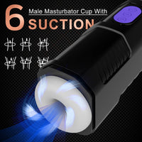 Wearable Automatic Masturbator Cup Sucking Sex Machine for Men Telescopic Rotating Male Masturbation Pussy Blowjob Toys Adult18+