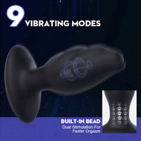 Plume Large Size 9 Vibration Anal Vibrator Butt Plug