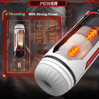 One-click Orgasm with 4 Thrusting & Heating Future Machina Masturbator Cup