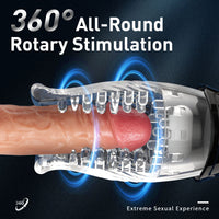 TORNADO-5 Rotating ＆10 Vibrating Transparent sleeve Oral Sex Cup